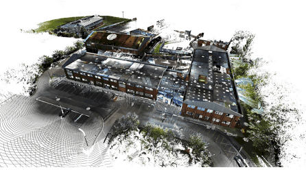 Punktewolke einer Highschool